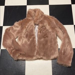 Rose Gold Pink Faux Fur Jacket 💖